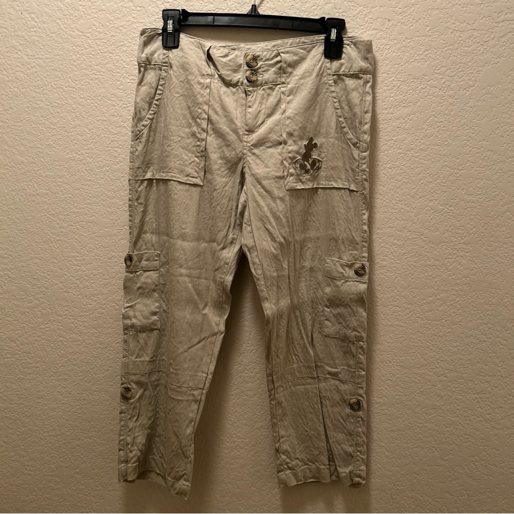 Disney Parks House of Mickey Linen Blend Convertible Pants size 6